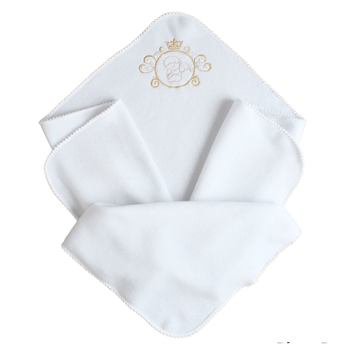 Тепла крижма з помпонами на флісі