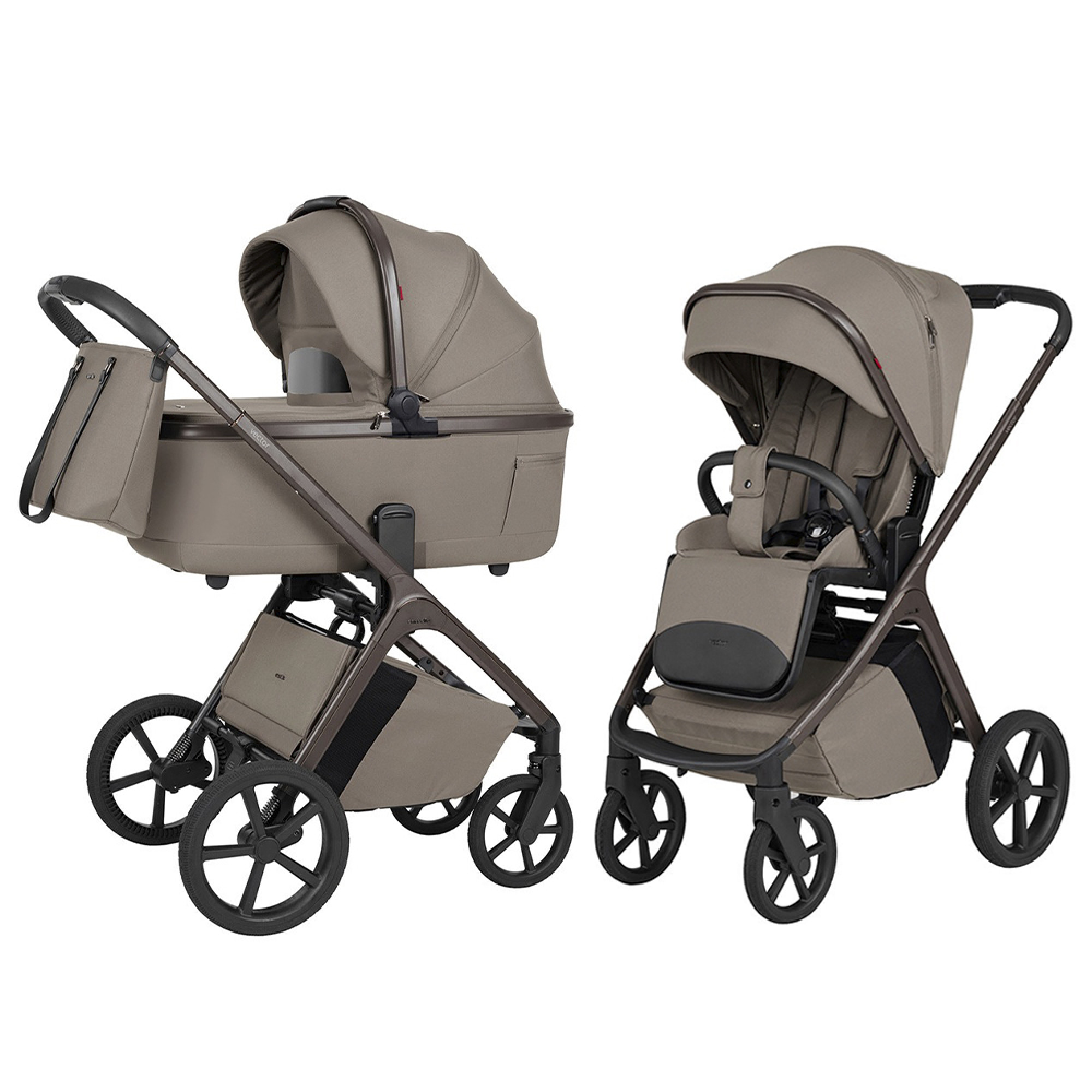 Коляска універсальна 2в1 CARRELLO Vector F CRL-6700 Flannel Beige