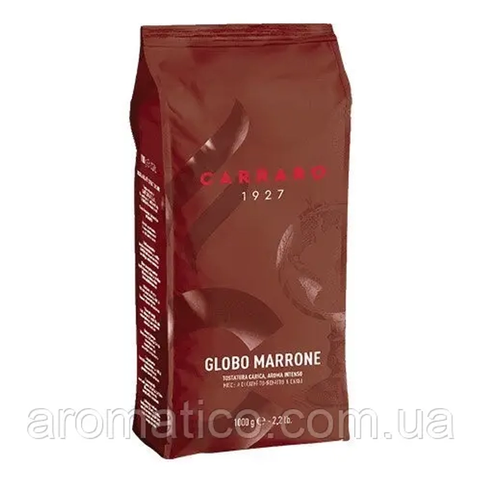 Кава в зернах carraro globo marrone 40\60 1 кг