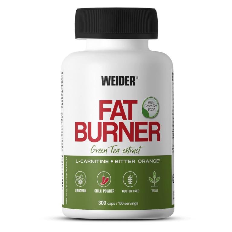 Жироспалювач з екстрактом зеленого чаю та L-карнітином Weider, Fat Burner, 300 Capsules 