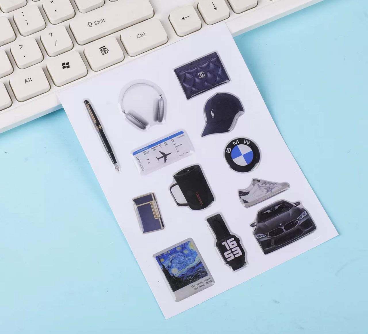 Об'ємні наліпки, стікери, наклейки, 1 лист