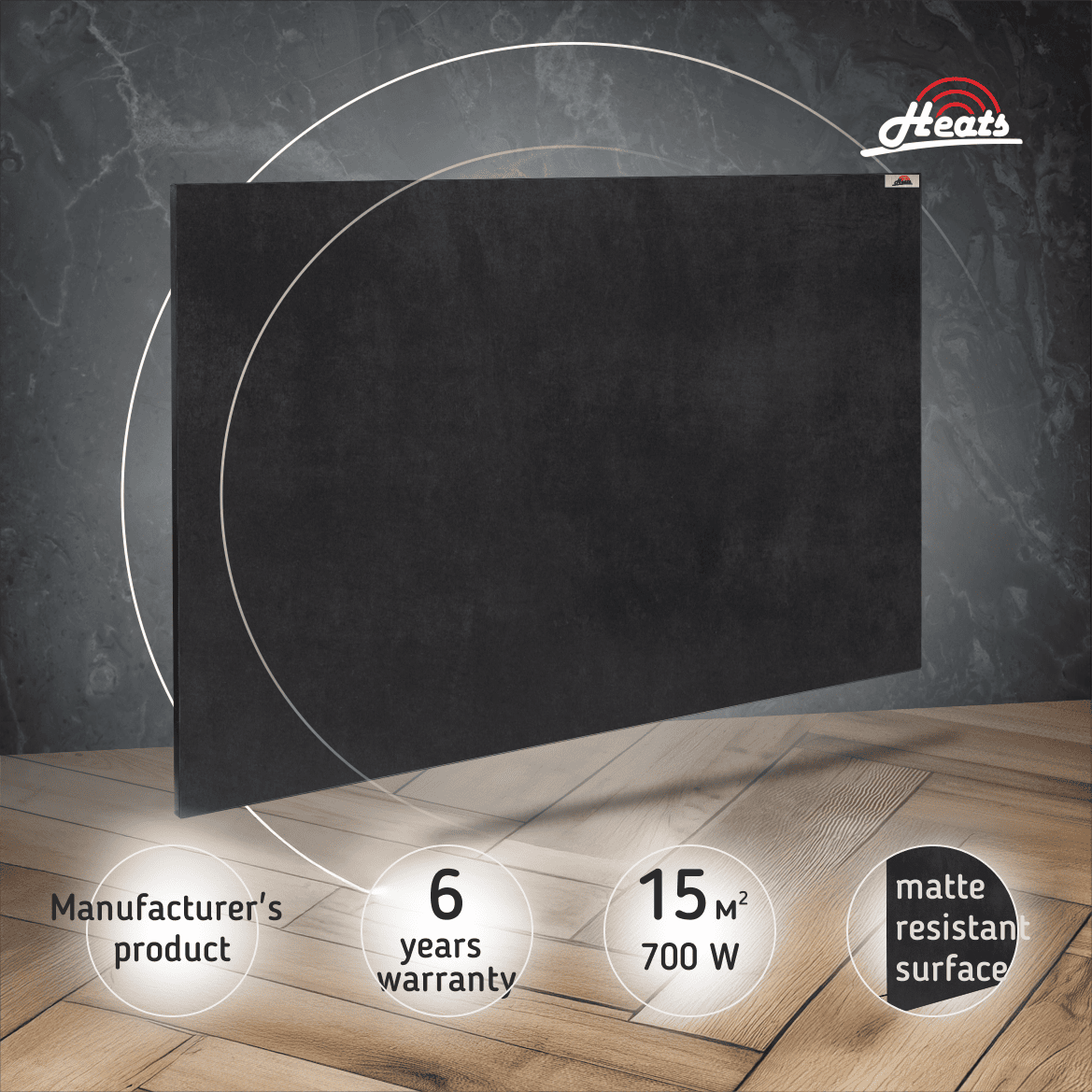 Ceramic Heater Heats 700 Anthracite