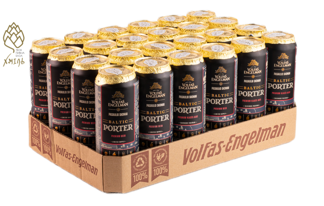 Пиво Volfas Engelman Baltic Porter 0,568 ж/б (24 шт/уп)