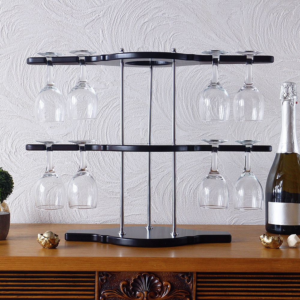 Підставка для пляшки на 8 келихів дерев`яна, SS09191