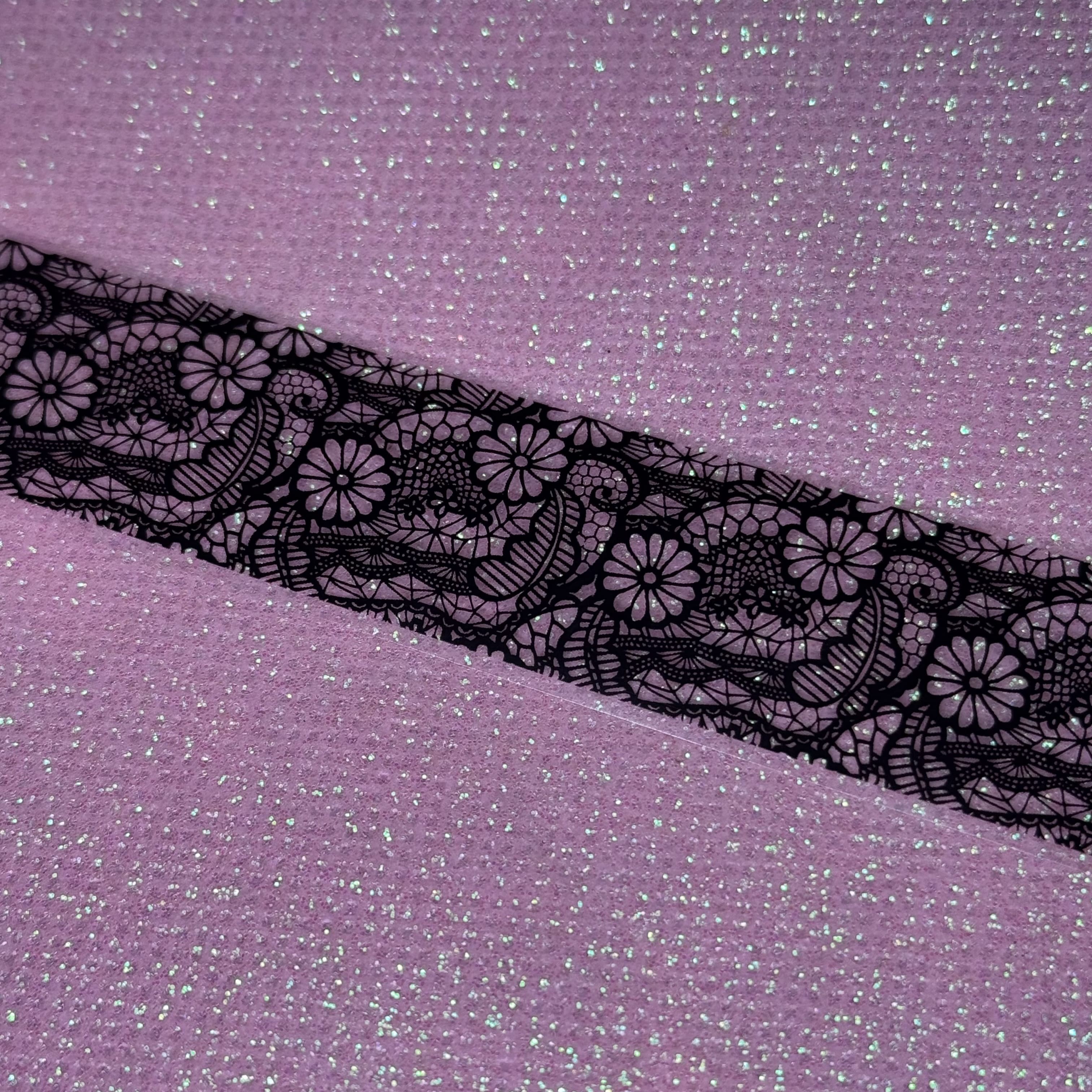 Фольга для нігтів "Чорне мереживо" №10