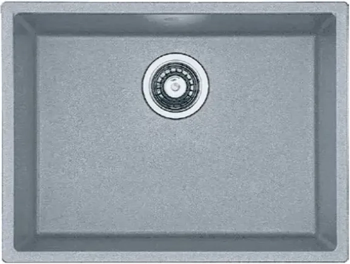 Гранітна мийка Quadro 53x46 Grey Metallic