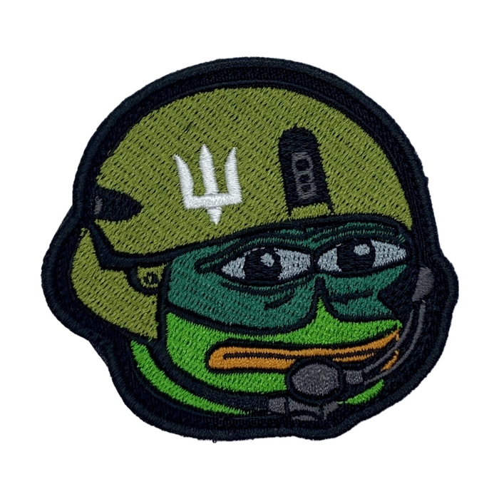 Helicopter Pepe - embroidered patch