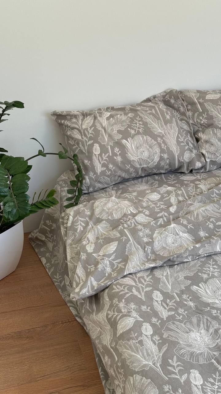 Тепла постільна білизна Фланель (байка) маки