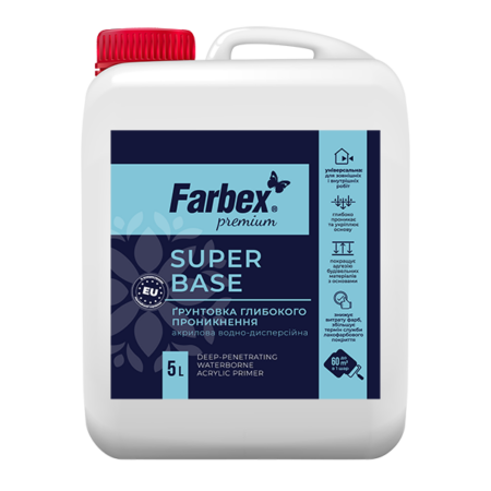 Грунтовка ВДА глибокого проникнення "SuperBase", TM Farbex - 2л