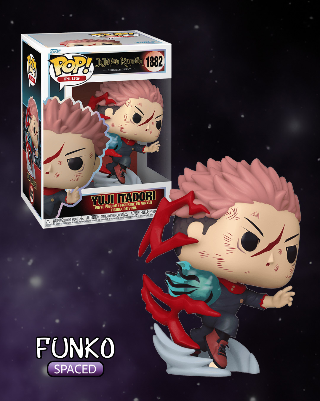 Фігурка Funko Pop Jujutsu Kaisen - Plus Yuji Itadori (Divergent Fist)| Фанко Поп Магічна битва - Плюс Юдзі Ітадорі (Дивергентний Кулак) #1882