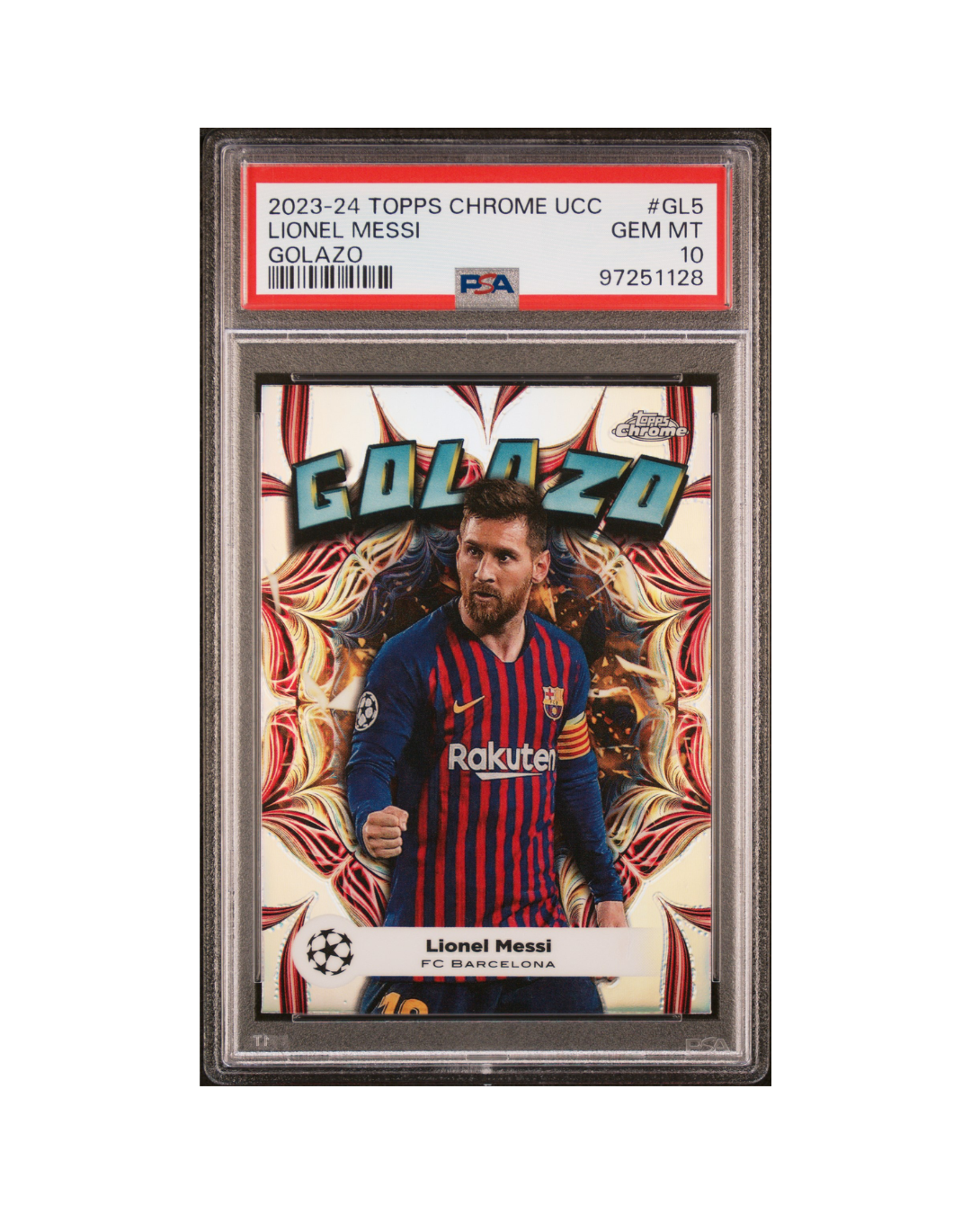 2023-24 TOPPS CHROME UEFA CLUB COMPETITIONS GOLAZO #GL5 LIONEL MESSI