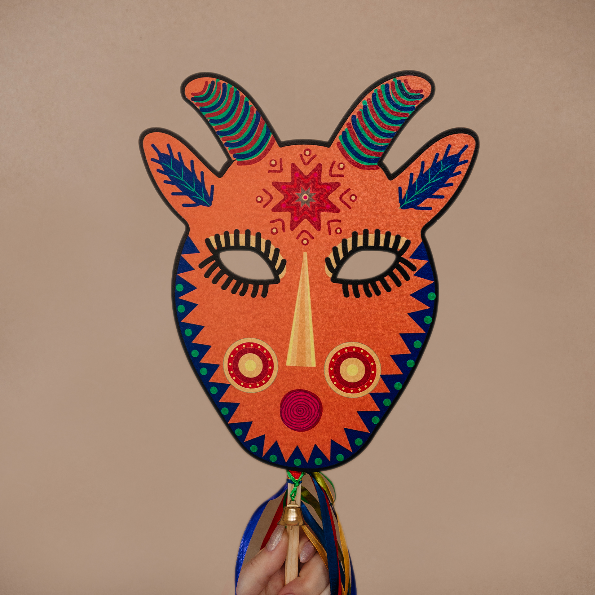 Маска Кози Помаранчева - Принт