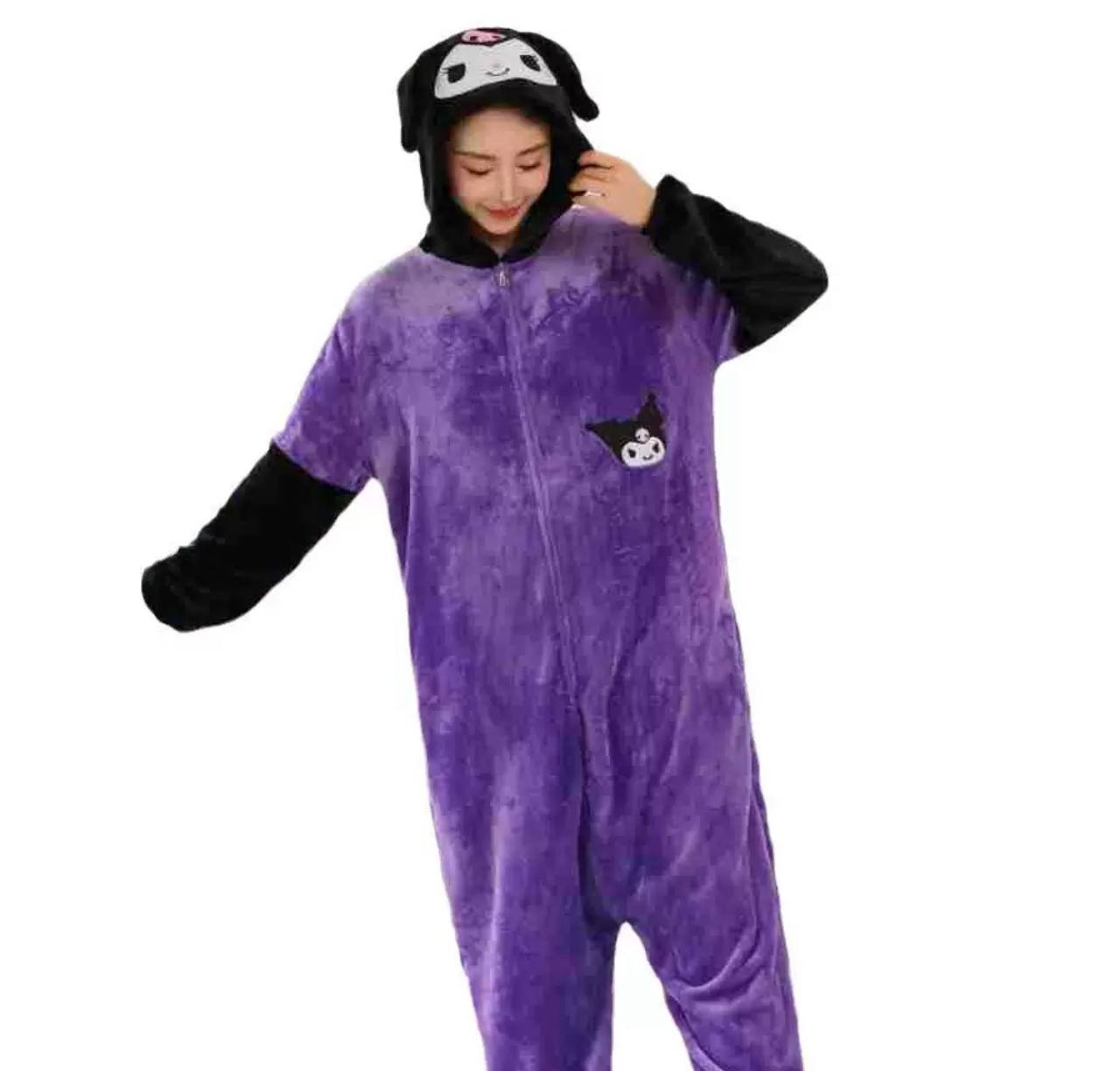 Дитяча піжама кігурумі комбінезон для дівчаток Kuromi Куромі, фіолетовий