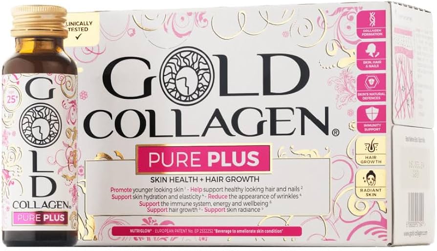 Gold Collagen Pure Plus — рідка добавка для шкіри, волосся, нігтів та гормонального балансу