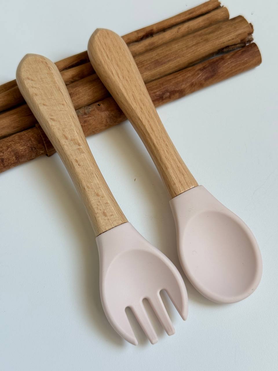 Прибори силіконові Barely Pink