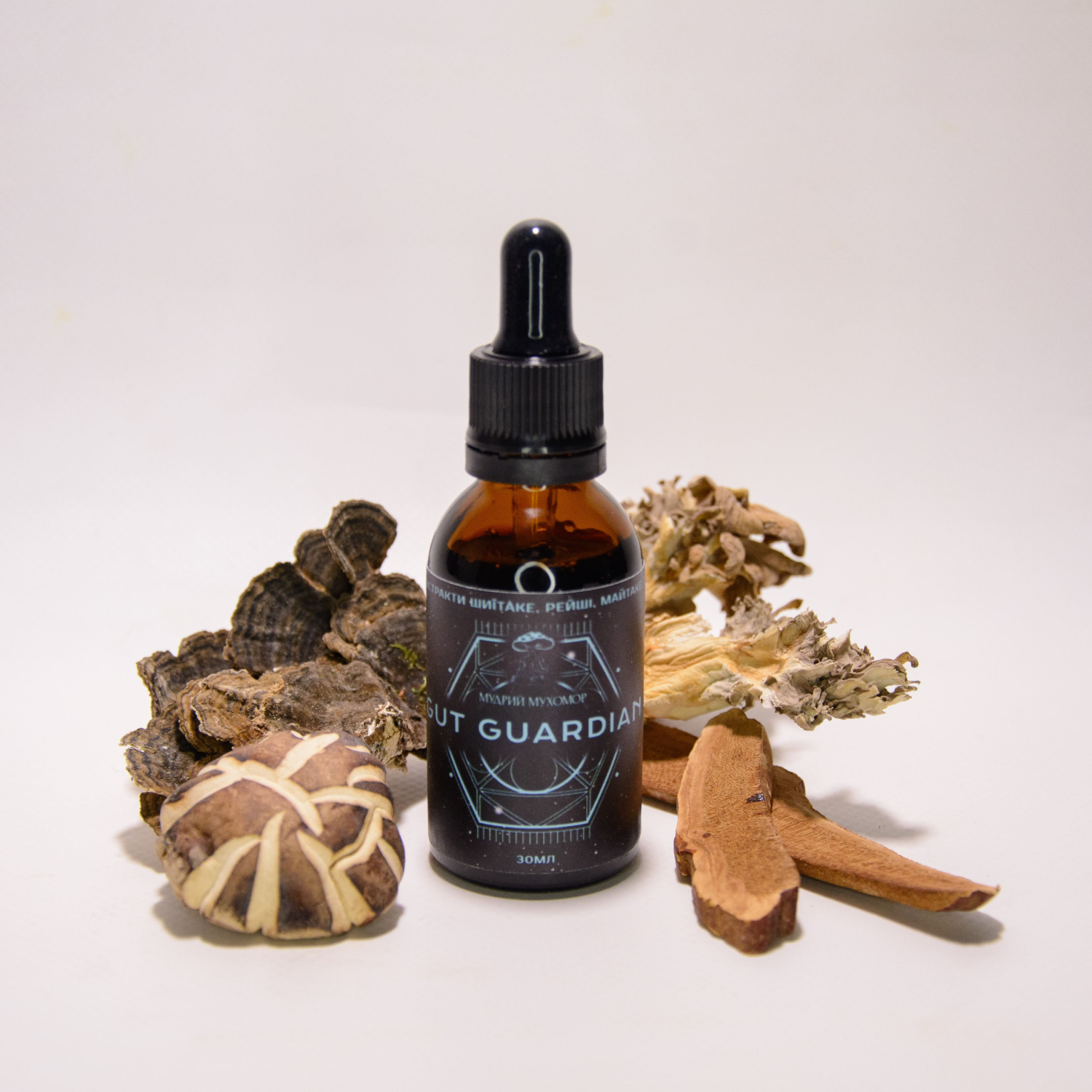 6a. Смесь жидких грибных экстрактов для здоровья ЖКТ (БЕЗ АЛКОГОЛЯ)