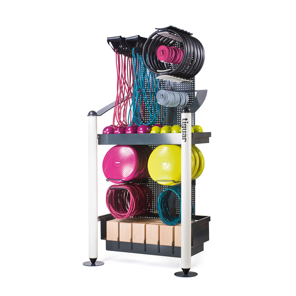 Універсальна стійка для зберігання аксесуарів з полицями, що налаштовуються, розміри 103 x 79 x 180см