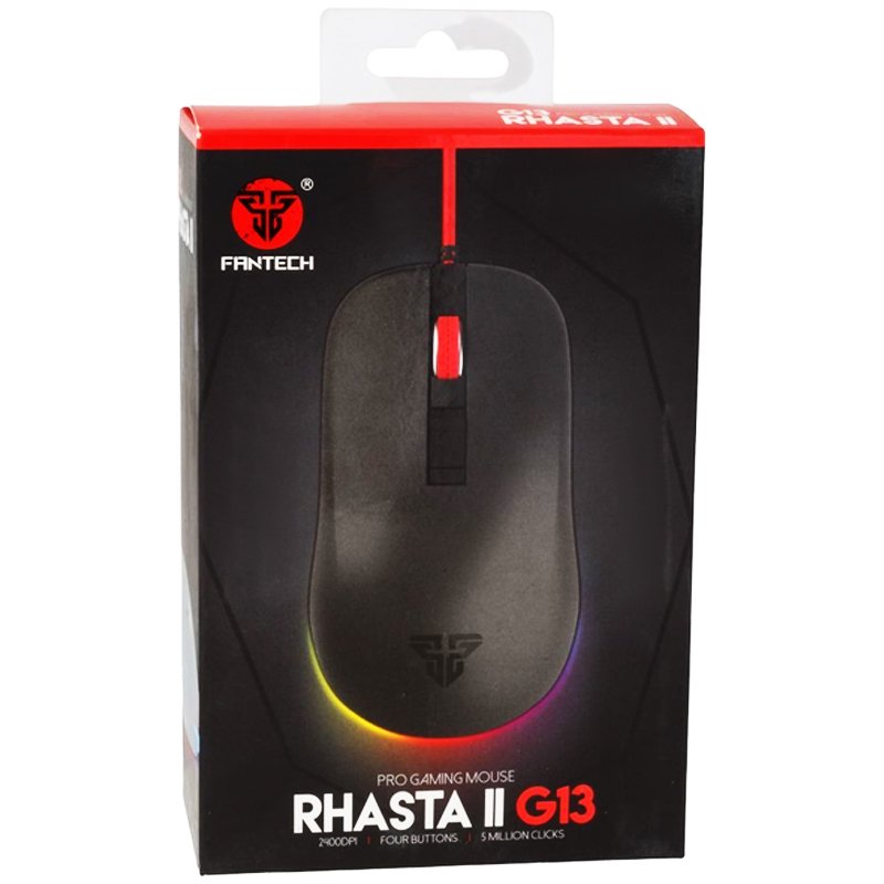 Миша USB Fantech G13 Rhasta II 2400dpi RGB Black