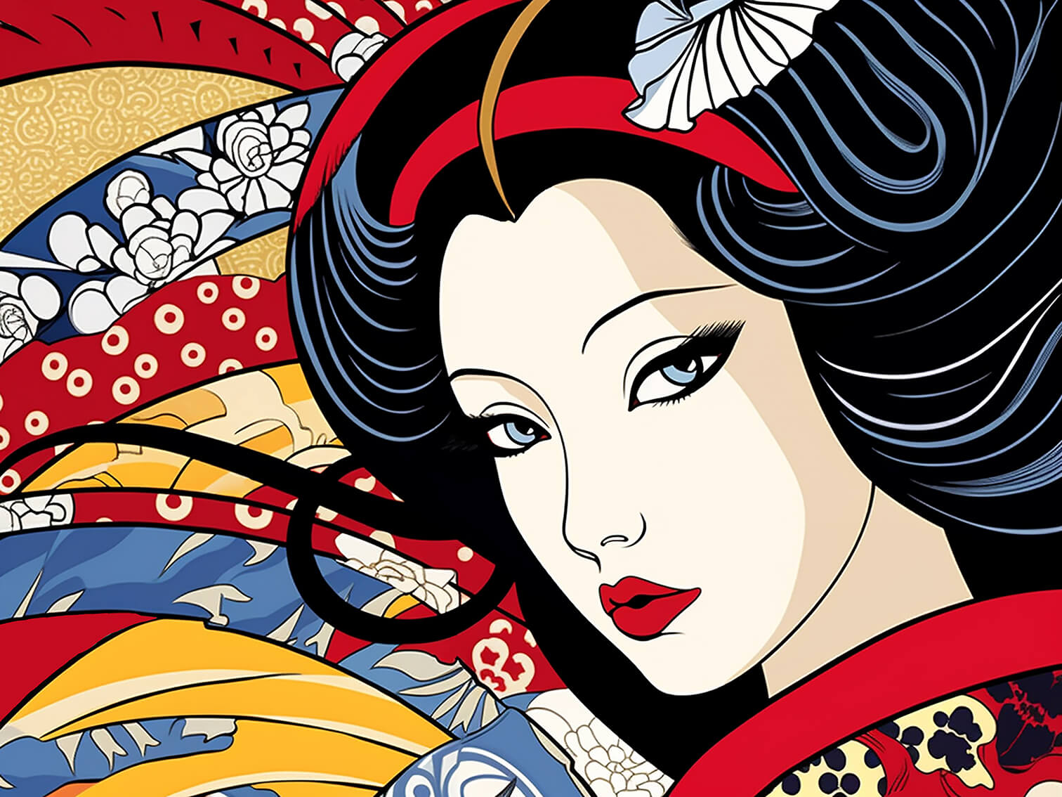 Japanese woman 2, 60x80 cm, original painting on canvas