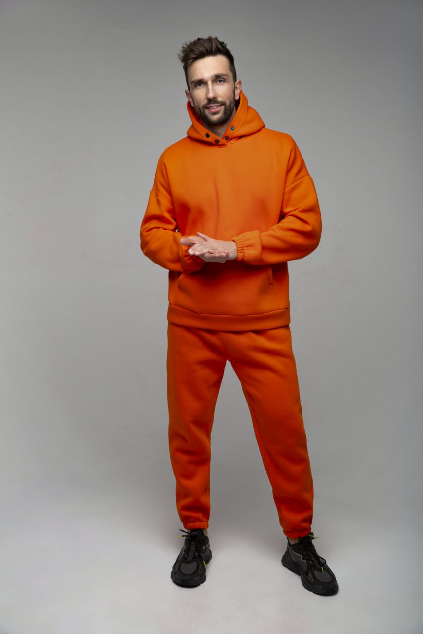 Спортивний костюм Утеплений чоловічий Family Look Оранж