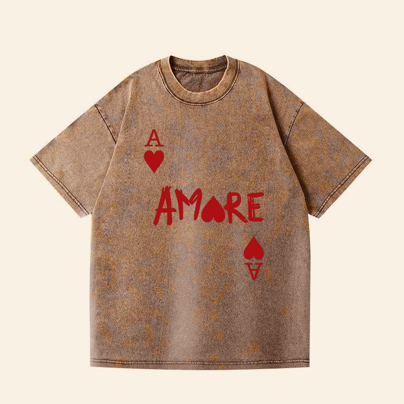 ФУТБОЛКА ОВЕРСАЙЗ КОРИЧНЕВА ВАРЕНА З ПРИНТОМ 