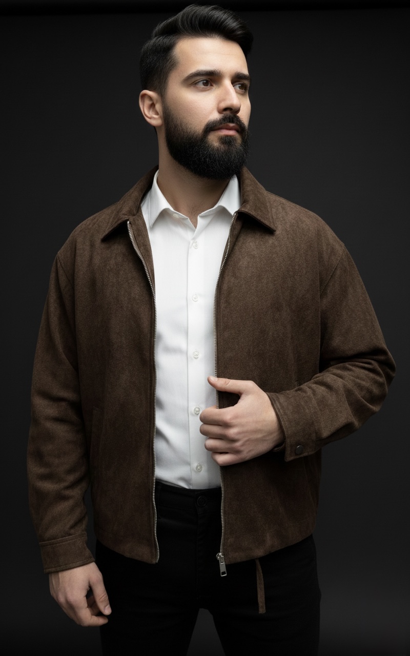 Універсальна чоловіча коричнева куртка