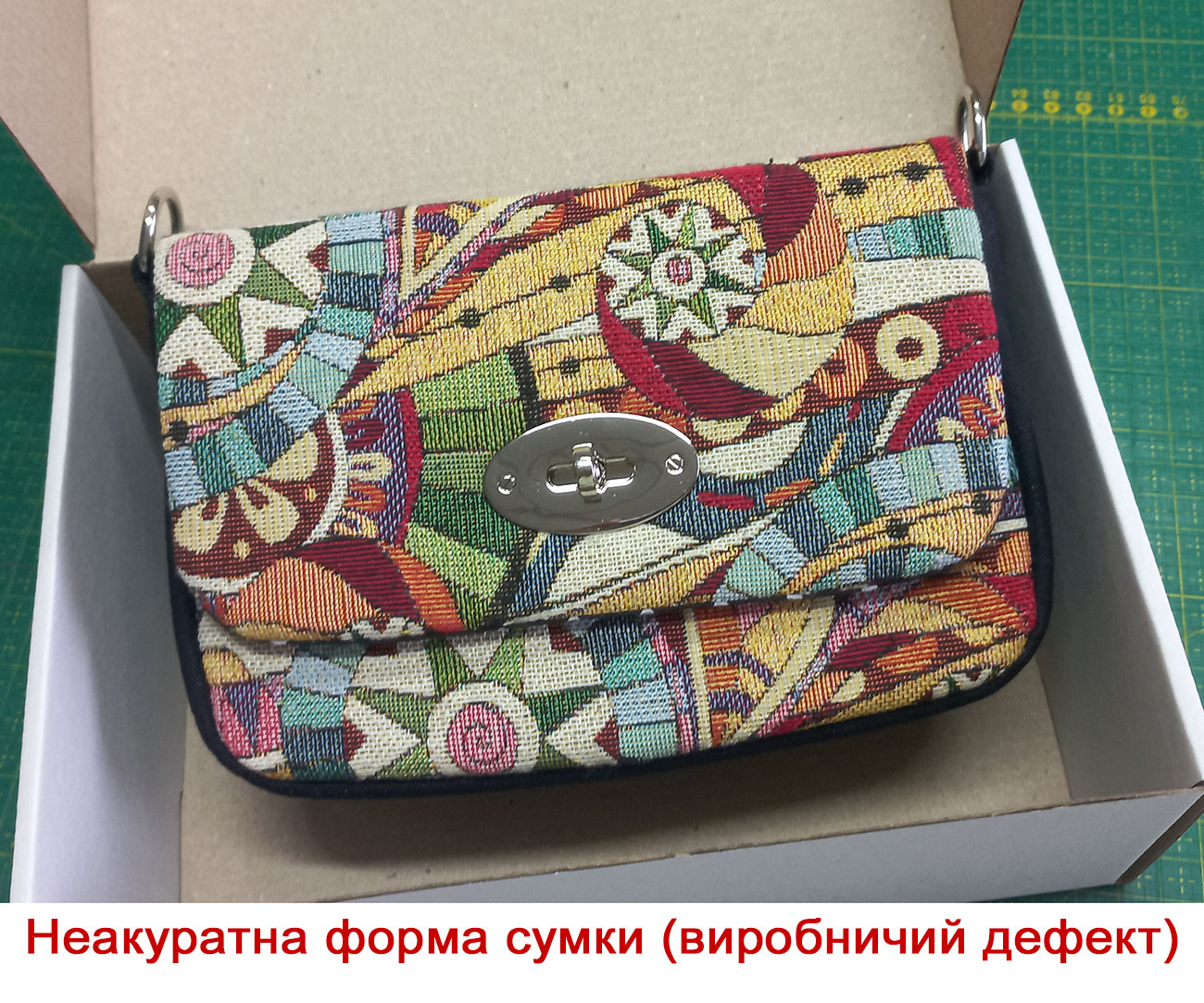 міні-сумочка Абстракція із чорним дефект