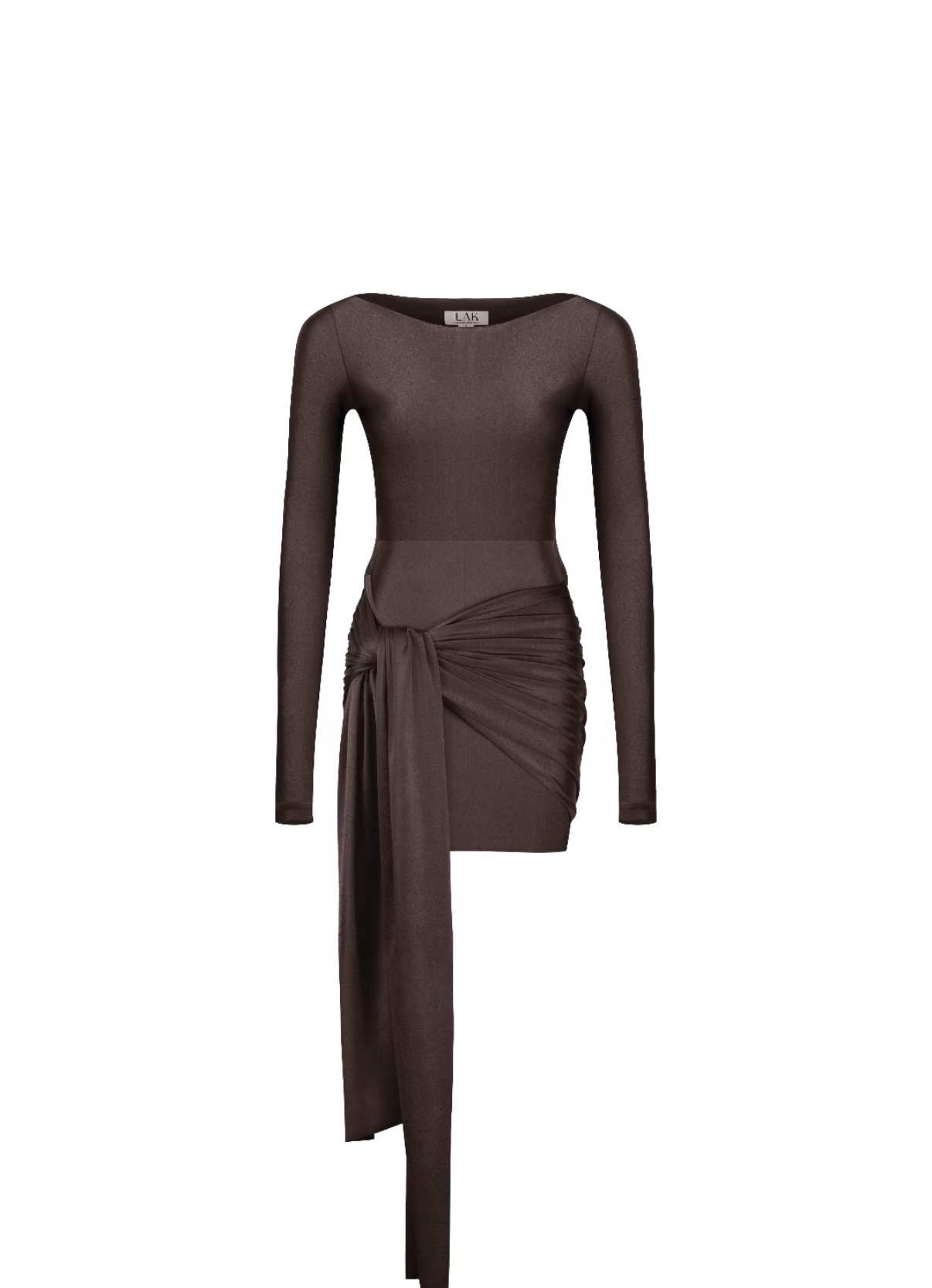 Костюм боді та спідниця шоколадного кольору