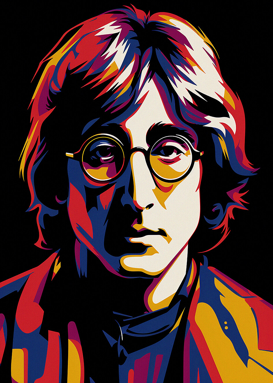 John Lennon, 70x50 cm, original acrylic painting on canvas