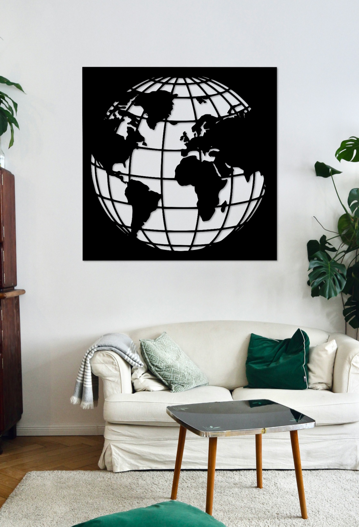 Металева мапа світу "Sphere Globe"