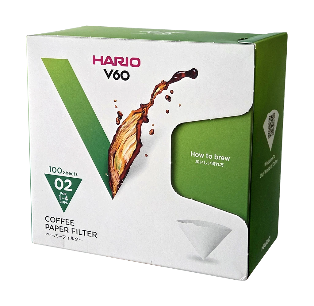 Паперові фільтри Hario V60 розмір 02 білі, 100 шт.