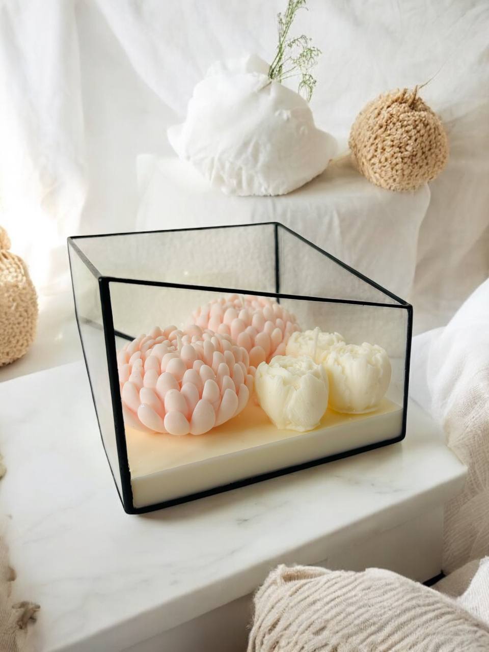 Ароматизована свічна композиція GENTLE (PINK )  у склі
