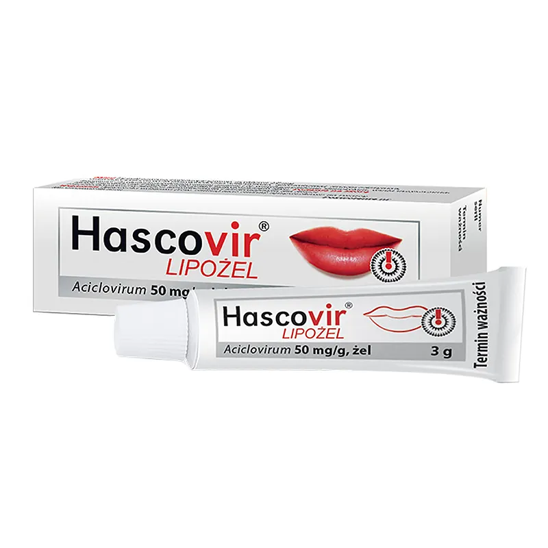 Гель при герпесі Hascovir Lipożel 50 мг/г - 3 г