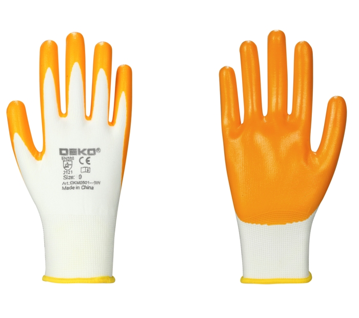 Рабочие перчатки нитриловые (р9-10) DEKO DKM0501-9IN