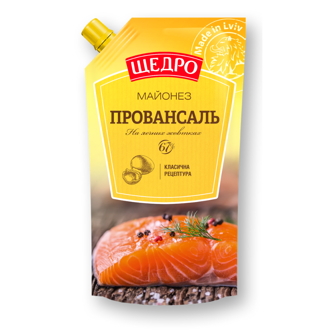 🇺🇦 "SCHEDRO" Майонез Провансаль 67% / Mayonesa para ensalada "Provansal"