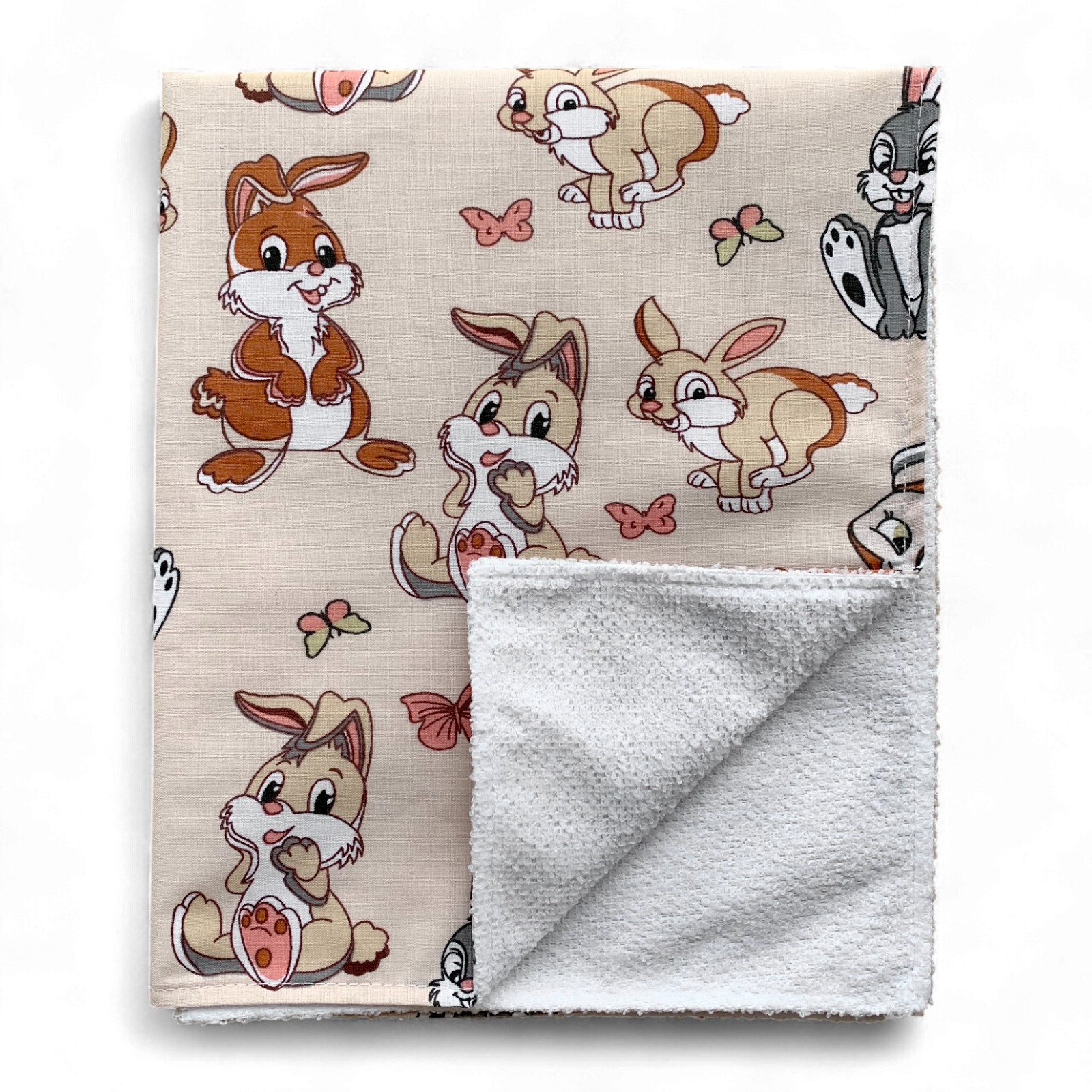 Пелюшка непромокаюча 45 х 55 см Зайчик на бежевому