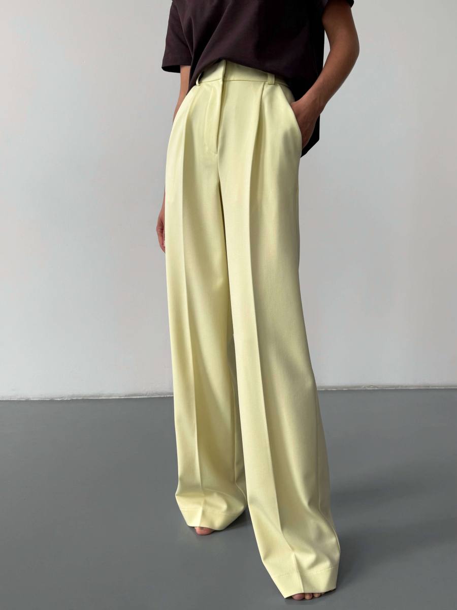 Прямі класичні штани з високою посадкою