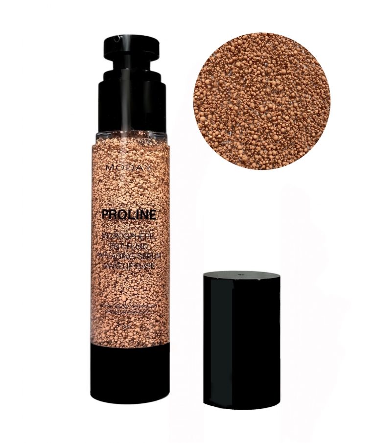 Мікросферичний тінт-флюїд для макіяжу MODAY Microsphere Tint-fluid на основі аргініну та екстракту гіркого апельсину № 035, темний бежевий. 50 ml