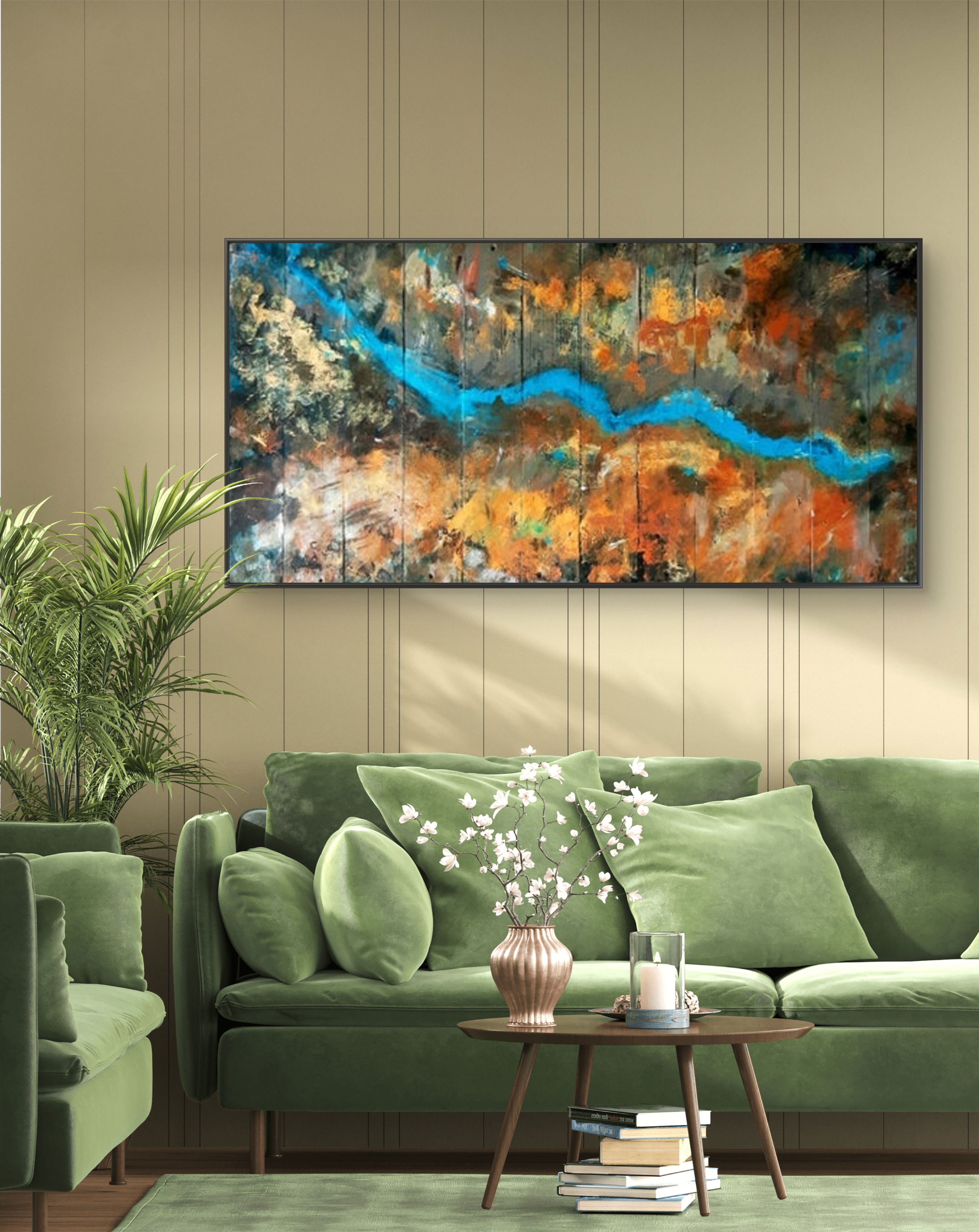 Абстрактний осінній пейзаж "Ріка та осінь"