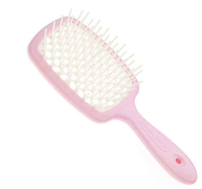 Janeke Superbrush щітка для волосся рожева з білим