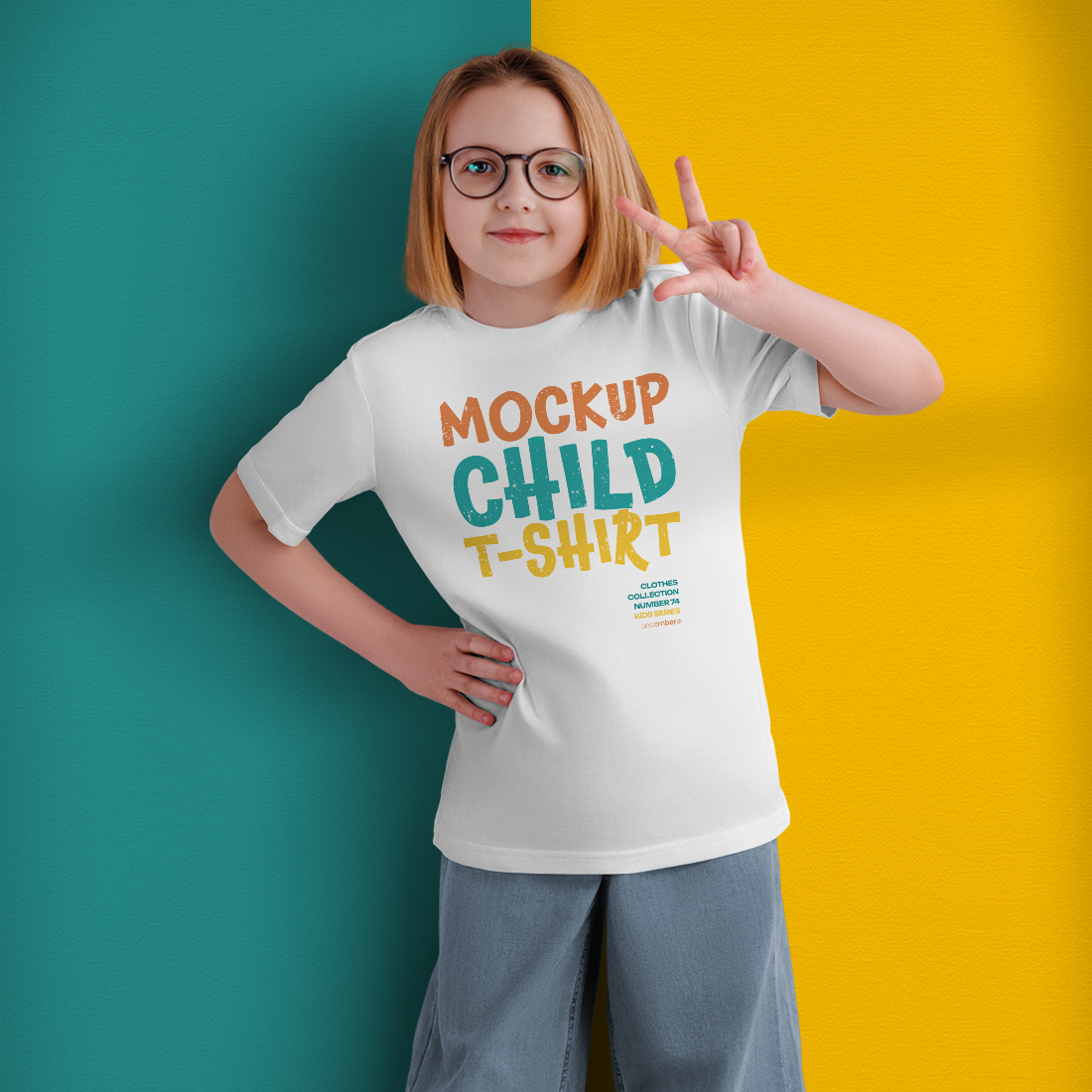 8 Mockups of a Children's T-shirt