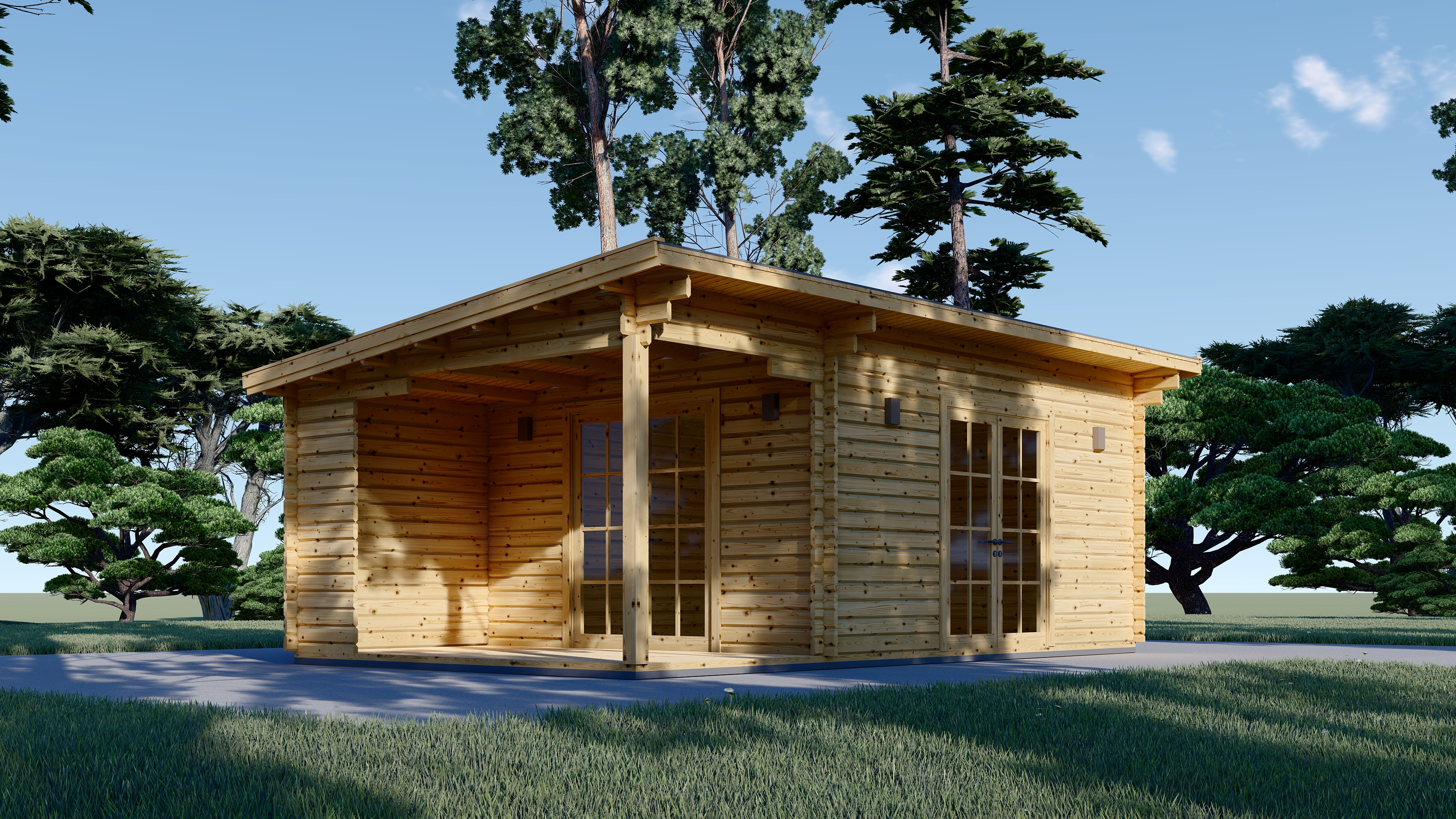 Caseta de jardín de madera Kran 7x4