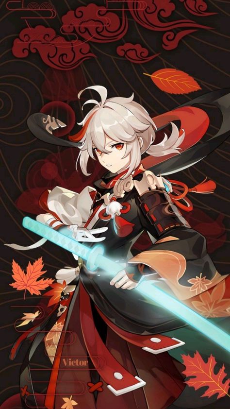 Постер , гобелен на стіну, Genshin Impact, Kazuha, Кадзуха