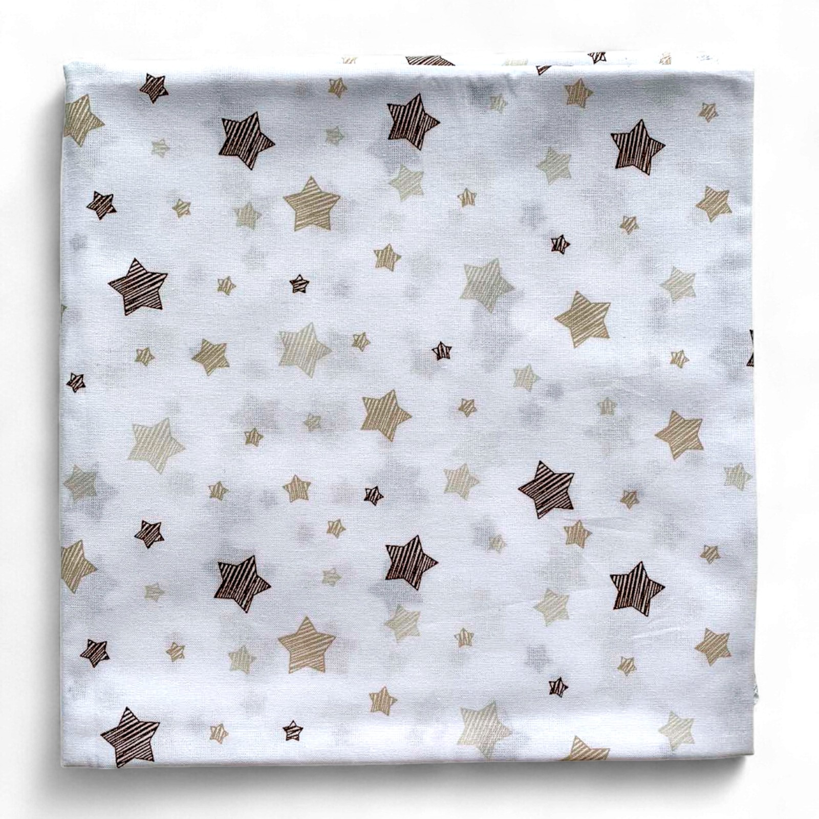 Пелюшка ситцева 100 х 90 см Зірочки коричневі