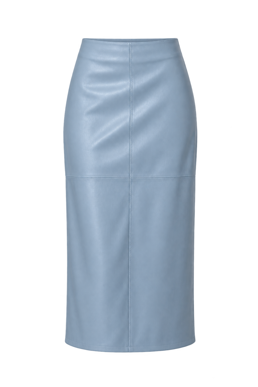 Шкіряна спідниця міді BLUE