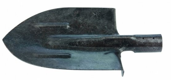 Лопата штикова, рейкова сталь без держака товщина 1,5мм
