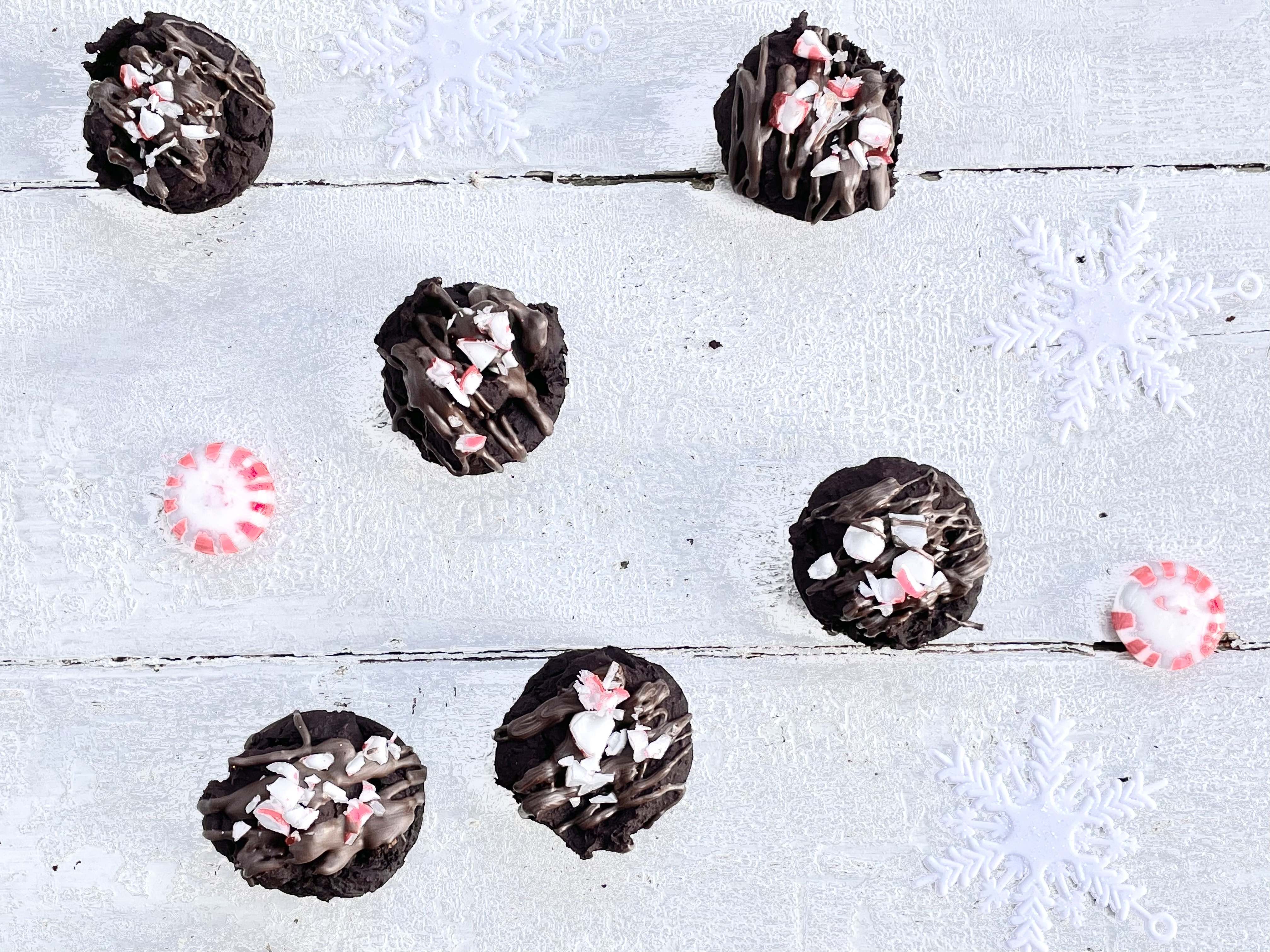 Chocolate Peppermint  Brownie Bites - pkg of 8