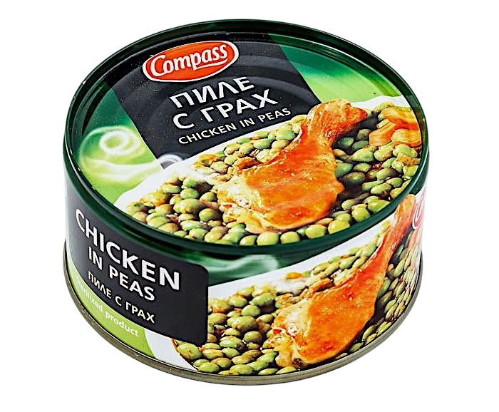 🇧🇬 "COMPASS" Курица с горошком, 300 гр.