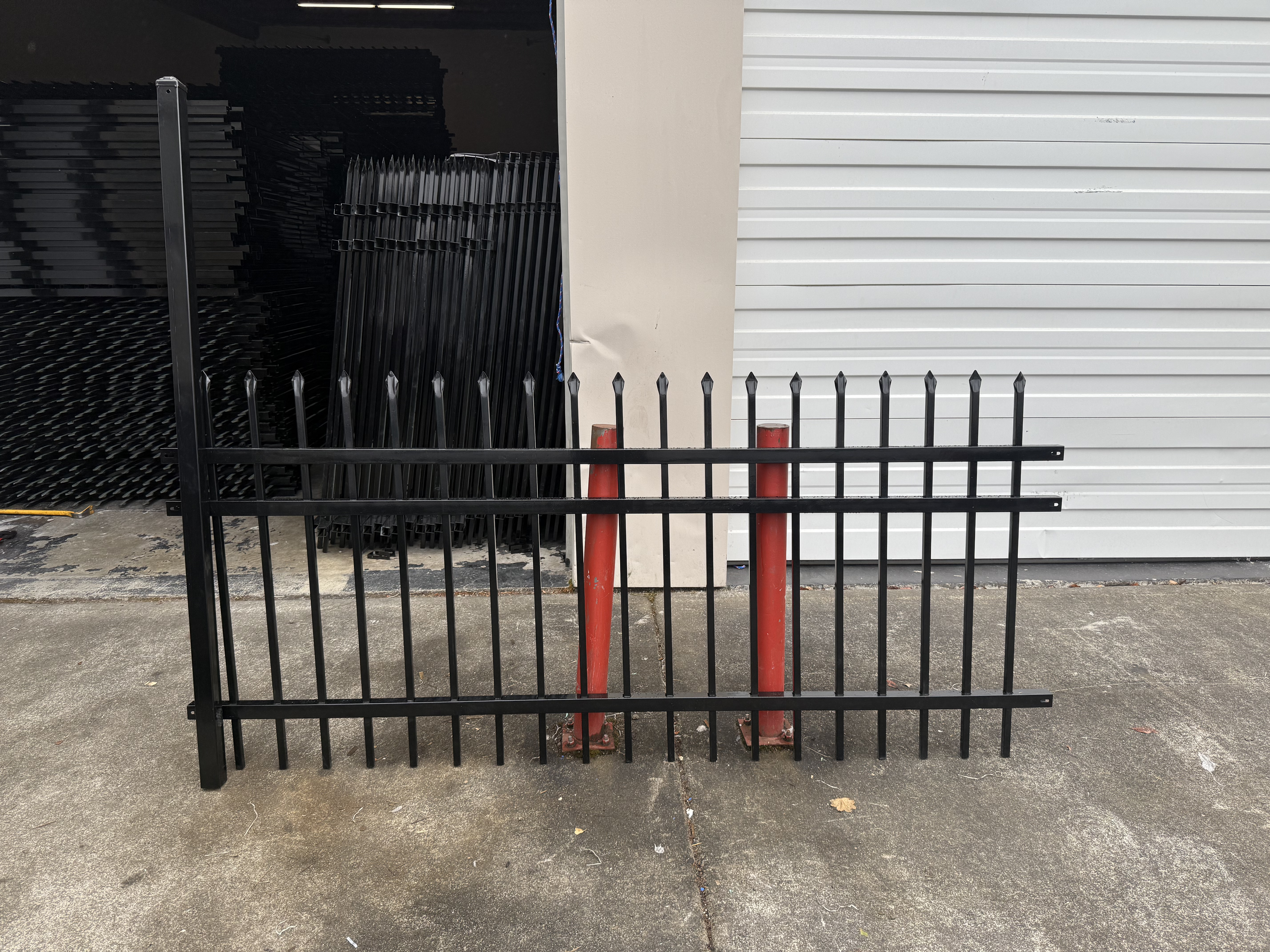 Ornamental Steel Fence | 3 Rail | Pressed point  | 4 'x 8 Feet