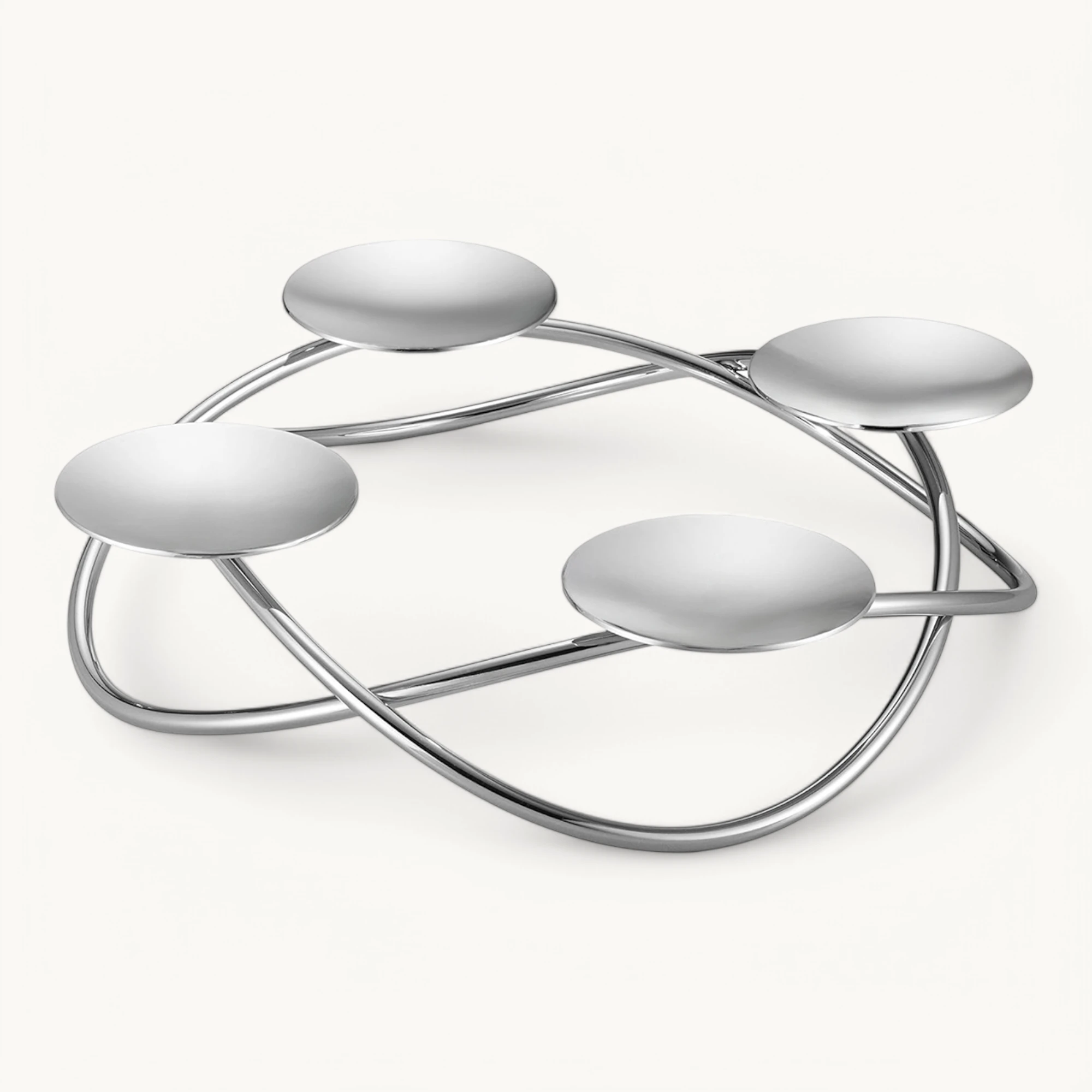 Свічник Edzard «Аллоа» Ø 33 см сріблястий, нержавіюча сталь, глянцеве полірування